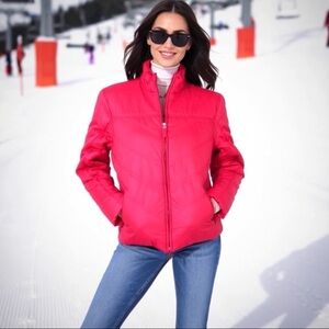 NWOT. Charter Club Red puffer jacket. Size M.